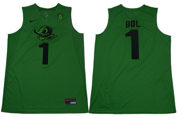 Men Oregon Ducks #1 Bol Light green Nike NCAA Jerseys->ncaa teams->NCAA Jersey